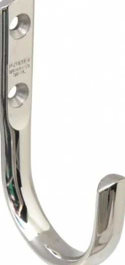 Storage Hook: 1-3/4" Projection, Stainless Steel