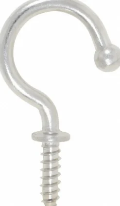 Storage Hook: Screw Mount, 1-5/32" Projection, 11 lb Load Capacity, Stainless Steel