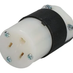 Straight Blade Connector: 5-15R, 125VAC, Black & White