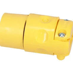 Straight Blade Connector: Commercial, 5-20R, 125VAC, Yellow
