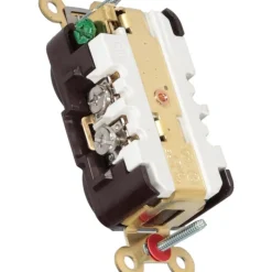 Straight Blade Duplex Receptacle: NEMA 5-20R, 20 Amps, Self-Grounding
