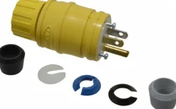 Straight Blade Plug: Commercial, 5-15P, 125VAC, Yellow