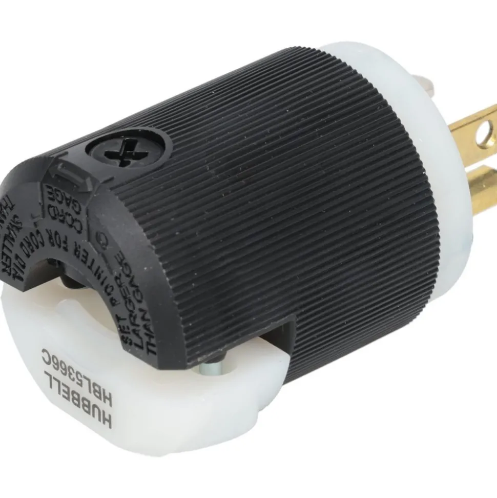 Straight Blade Plug: 5-20P, 125VAC, Black & White