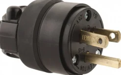 Straight Blade Plug: Residential, 5-15P, 125VAC, Black