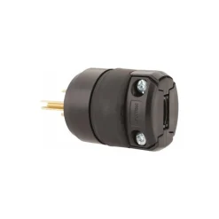Straight Blade Plug: Residential, 5-15P, 125VAC, Black