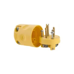 Straight Blade Plug: Residential, 5-15P, 125VAC, Yellow