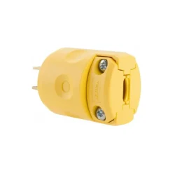 Straight Blade Plug: Residential, 5-15P, 125VAC, Yellow