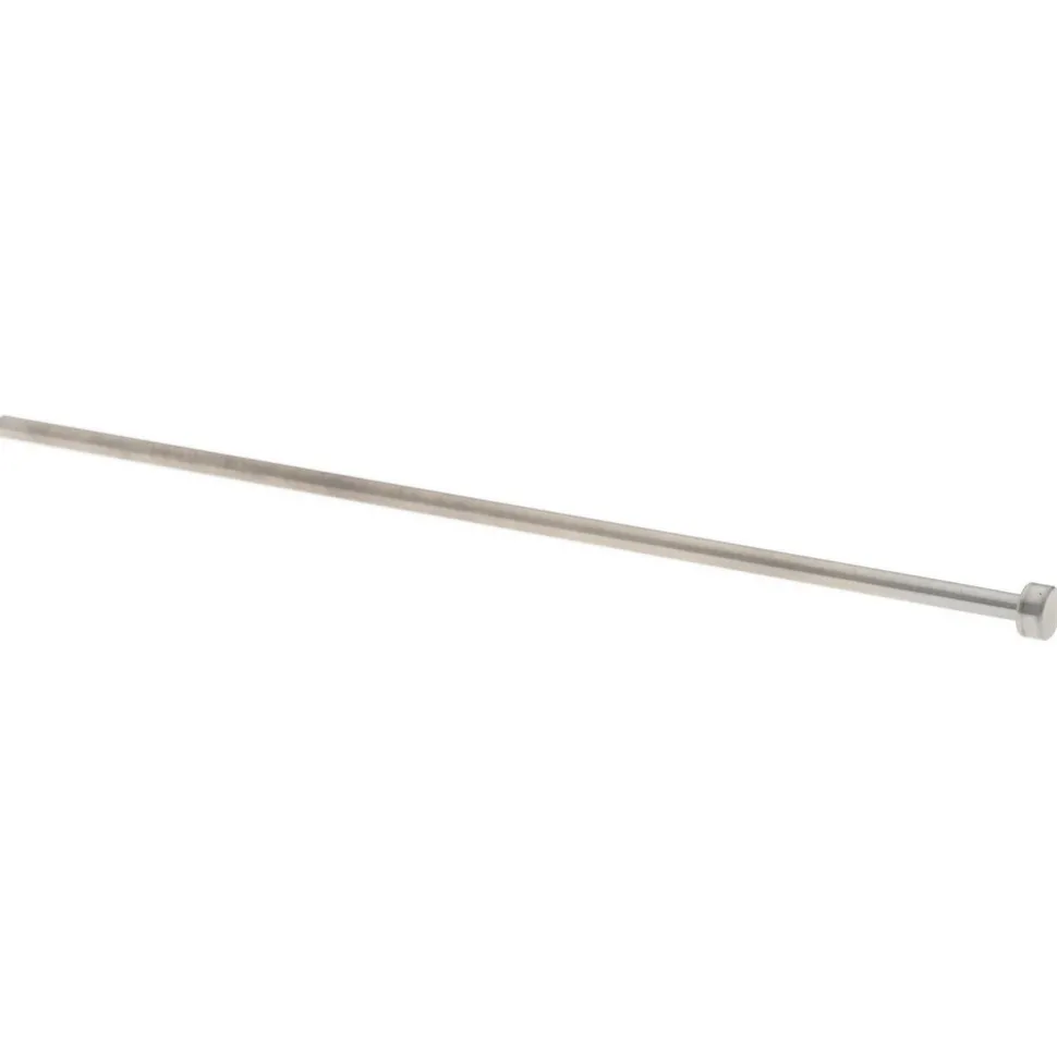 Straight Ejector Pin: 1/8" Pin Dia, 6" OAL, Steel