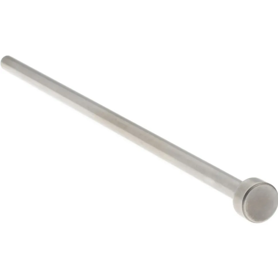 Straight Ejector Pin: 3/16" Pin Dia, 6" OAL, Steel