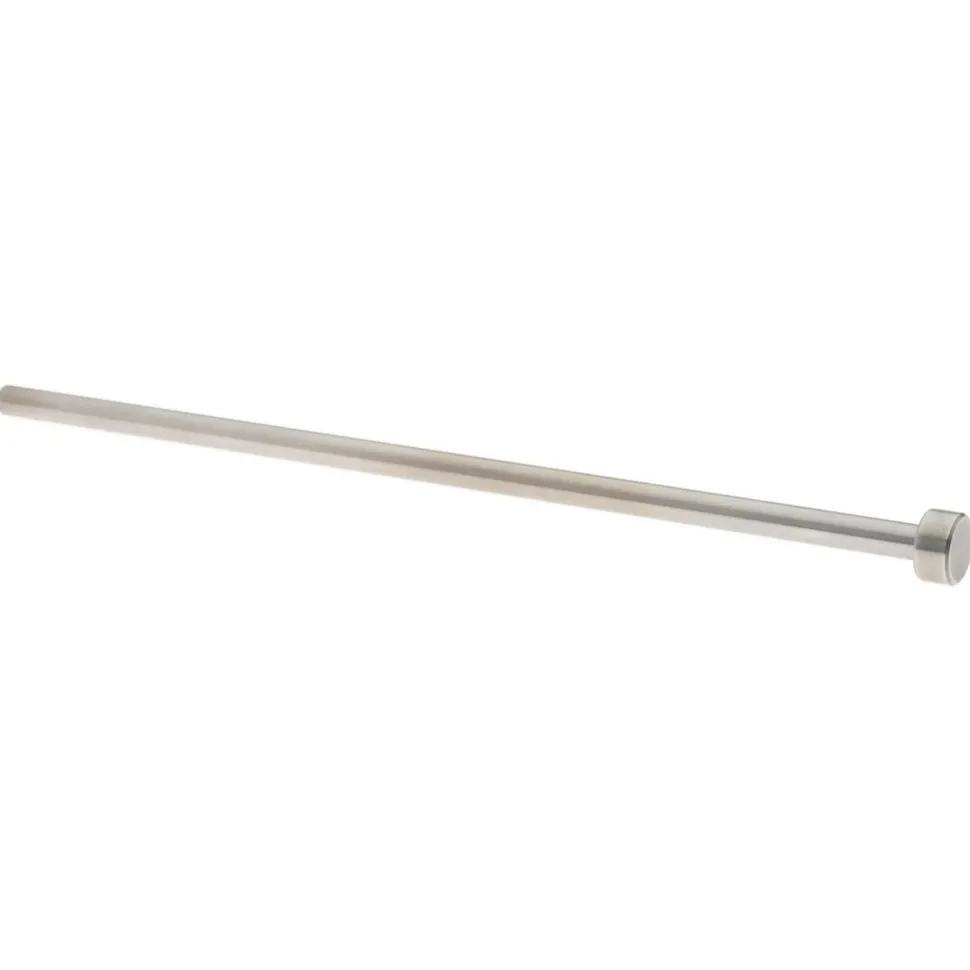 Straight Ejector Pin: 3/16" Pin Dia, 6" OAL, Steel