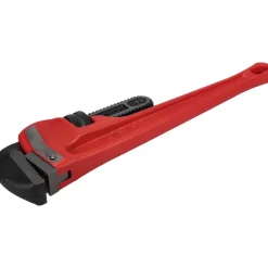 Straight Pipe Wrench: 2-1/2" Max, 18" OAL, Cast Iron
