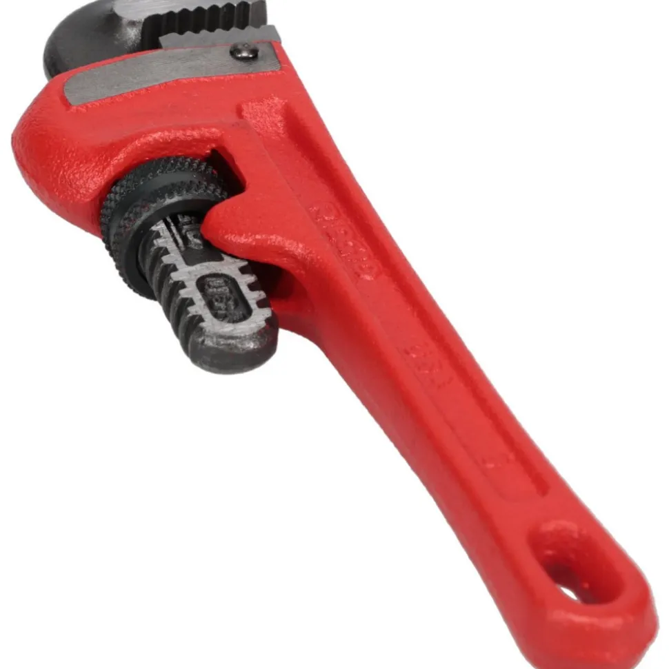 Straight Pipe Wrench: 3/4" Max, 6" OAL, Cast Iron
