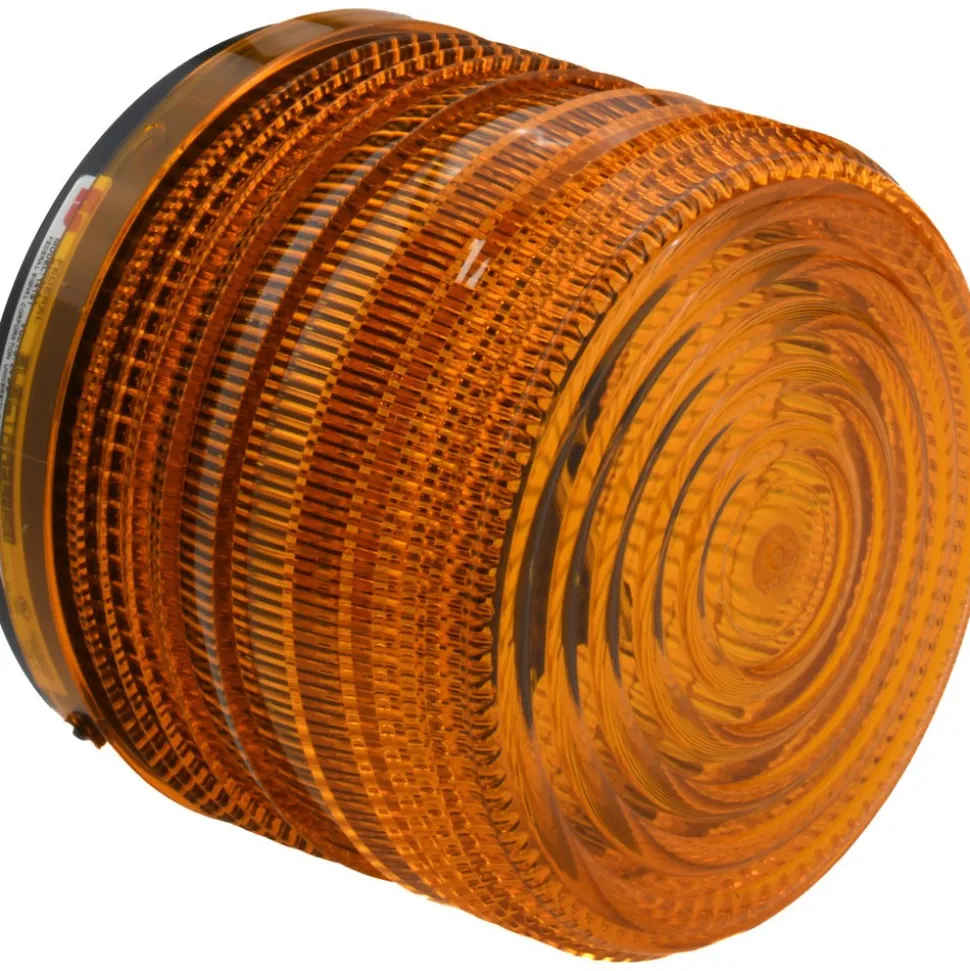 Strobe Light: Amber, Surface Mount, 24VDC