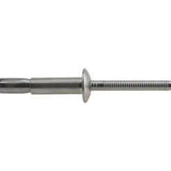 Structural with Locking Stem Blind Rivet: Size 810, Dome Head, Stainless Steel Body, Stainless Steel Mandrel