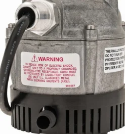 Submersible Pump: 1.1 Amp Rating, 115V, Electric Button