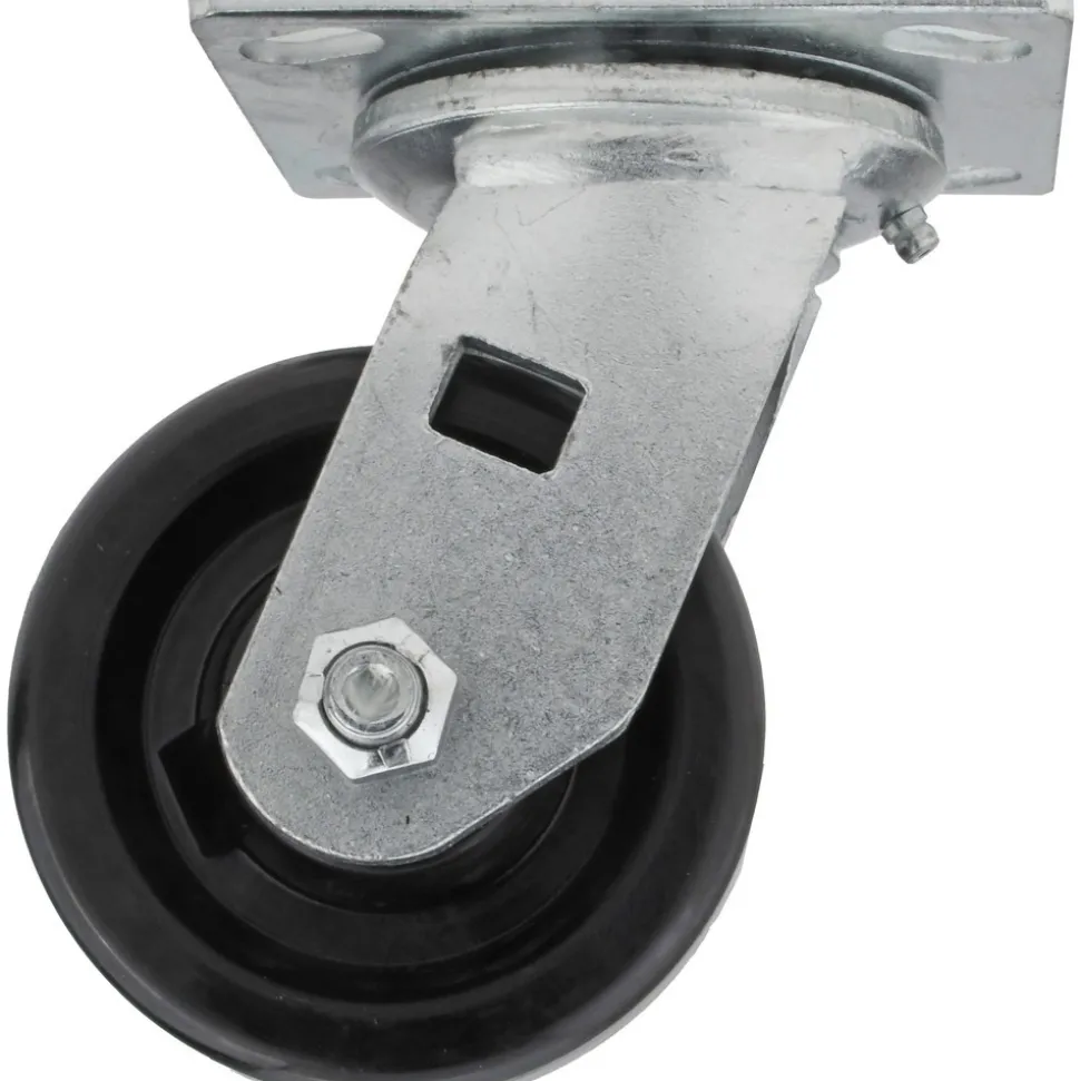 Swivel Top Plate Caster: Phenolic, 4" Wheel Dia, 2" Wheel Width, 800 lb Capacity, 5-5/8" OAH
