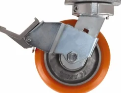 Swivel Top Plate Caster: Polyurethane, 6" Wheel Dia, 2" Wheel Width, 1,000 lb Capacity, 7-1/2" OAH