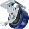 Swivel Top Plate Caster: Polyurethane, 3" Wheel Dia, 1-1/4" Wheel Width, 210 lb Capacity, 3-3/4" OAH