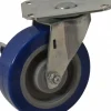 Swivel Top Plate Caster: Polyurethane, 4" Wheel Dia, 1-1/4" Wheel Width, 275 lb Capacity, 4-11/16" OAH
