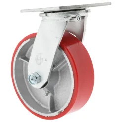 Swivel Top Plate Caster: Polyurethane, 6