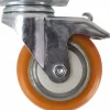 Swivel Top Plate Caster: Polyurethane, 4" Wheel Dia, 1-1/4" Wheel Width, 400 lb Capacity, 5-1/8" OAH