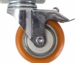 Swivel Top Plate Caster: Polyurethane, 4" Wheel Dia, 1-1/4" Wheel Width, 400 lb Capacity, 5-1/8" OAH