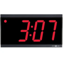 Synchronized LED Digital Clock, POE IP Network, 4" Red Numerals, 4 Digits, 48V DC