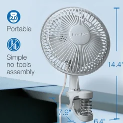 Table Fans: Fan Diameter: 6 in; Number Of Blades: 3; Number Of Speeds: 2