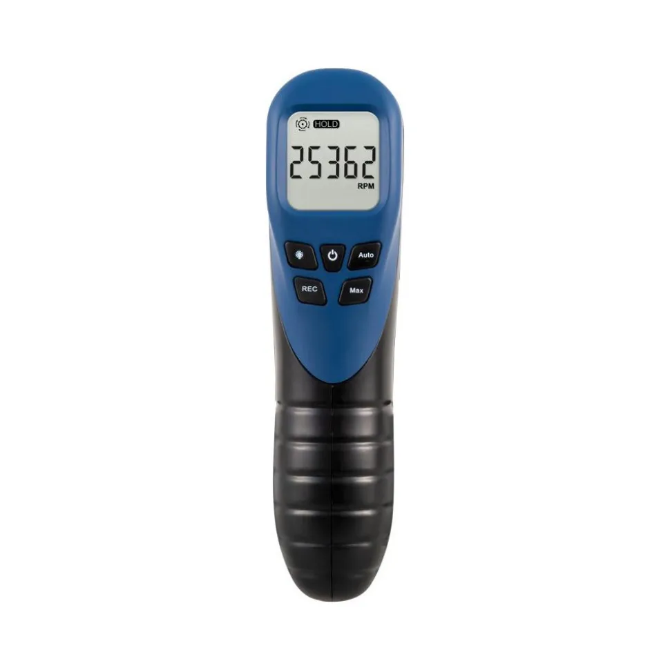 Tachometers; Tachometer Type: Digital Display; Laser Tachometer; Non-Contact; Minimum Measurement (RPM): 2.5 prm; Maximum Measurement (RPM): 99999 rpm; Minimum Target Distance: 50 mm; Maximum Target Distance: 500 mm; Accuracy (%): 0.02%; Minimum Resolution (RPM): 0.1 rpm