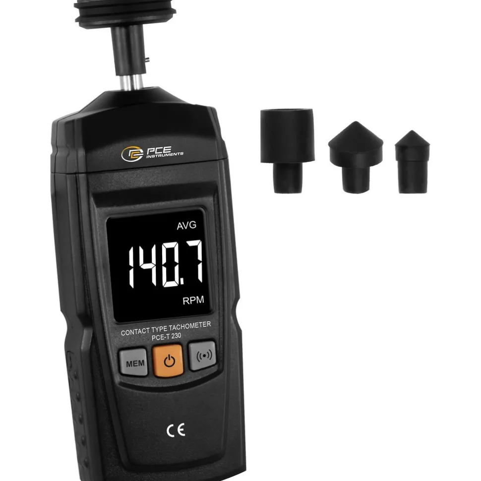 Tachometers: Tachometer Type: Contact; Accuracy: .05; Display Type: LCD; Minimum Measurement: .5