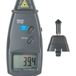 Tachometers; Type: Contact/Non-Contact; Minimum Measurement (RPM): 2.50; Maximum Measurement (RPM): 99999.00; Meter Length (mm): 210.00; Meter Length (Decimal Inch): 8.3000; Meter Width (mm): 74.00; Meter Width (Decimal Inch): 2.9000; Meter Thickness (mm): 39.00