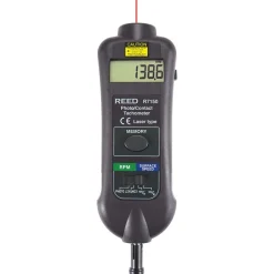 Tachometers; Type: Contact/Non-Contact; Minimum Measurement (RPM): 10.00; Maximum Measurement (RPM): 99999.00; Meter Length (mm): 215.00; Meter Length (Decimal Inch): 8.5000; Meter Width (mm): 65.00; Meter Width (Decimal Inch): 2.6000; Meter Thickness (mm): 39.00