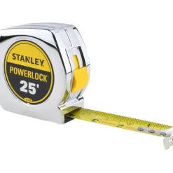 Tape Measure: 25' Long, 1" Width, Yellow Blade