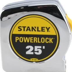 Tape Measure: 25' Long, 1" Width, Yellow Blade