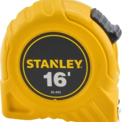 Tape Measure: 16' Long, 3/4" Width, Yellow Blade