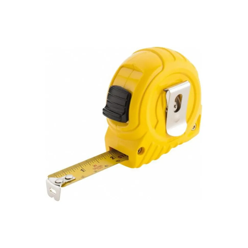 Tape Measure: 16' Long, 3/4" Width, Yellow Blade