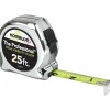 Tape Measure: 25' Long, 1" Width, Yellow Blade