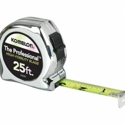 Tape Measure: 25' Long, 1" Width, Yellow Blade