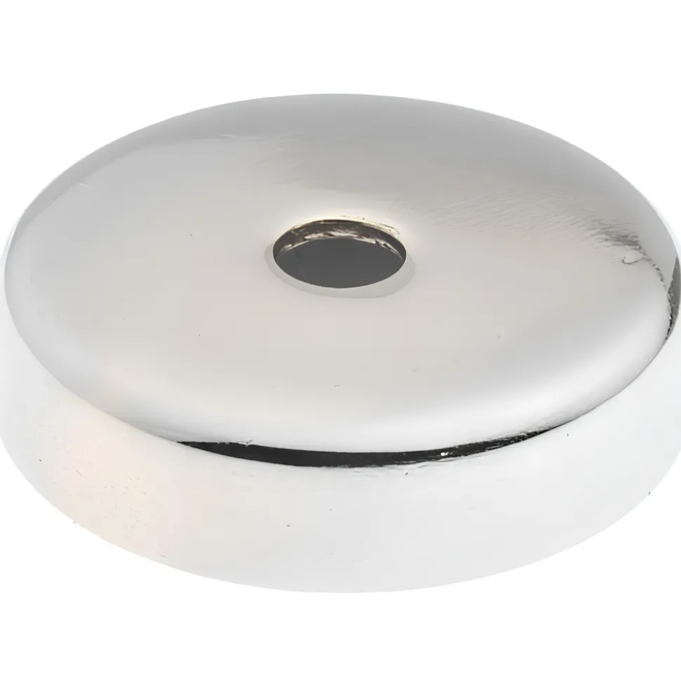 10-24 Tap, 10 kg Average Pull Force, 2" Dia, 3/8" High, Ceramic Pot Magnet