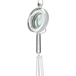 Task Light: Fluorescent, 38" Reach, Swing Arm, Clamp-On, White