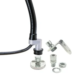 Task Light: Halogen & Incandescent, 24" Reach, Gooseneck Arm, Coupler, Black