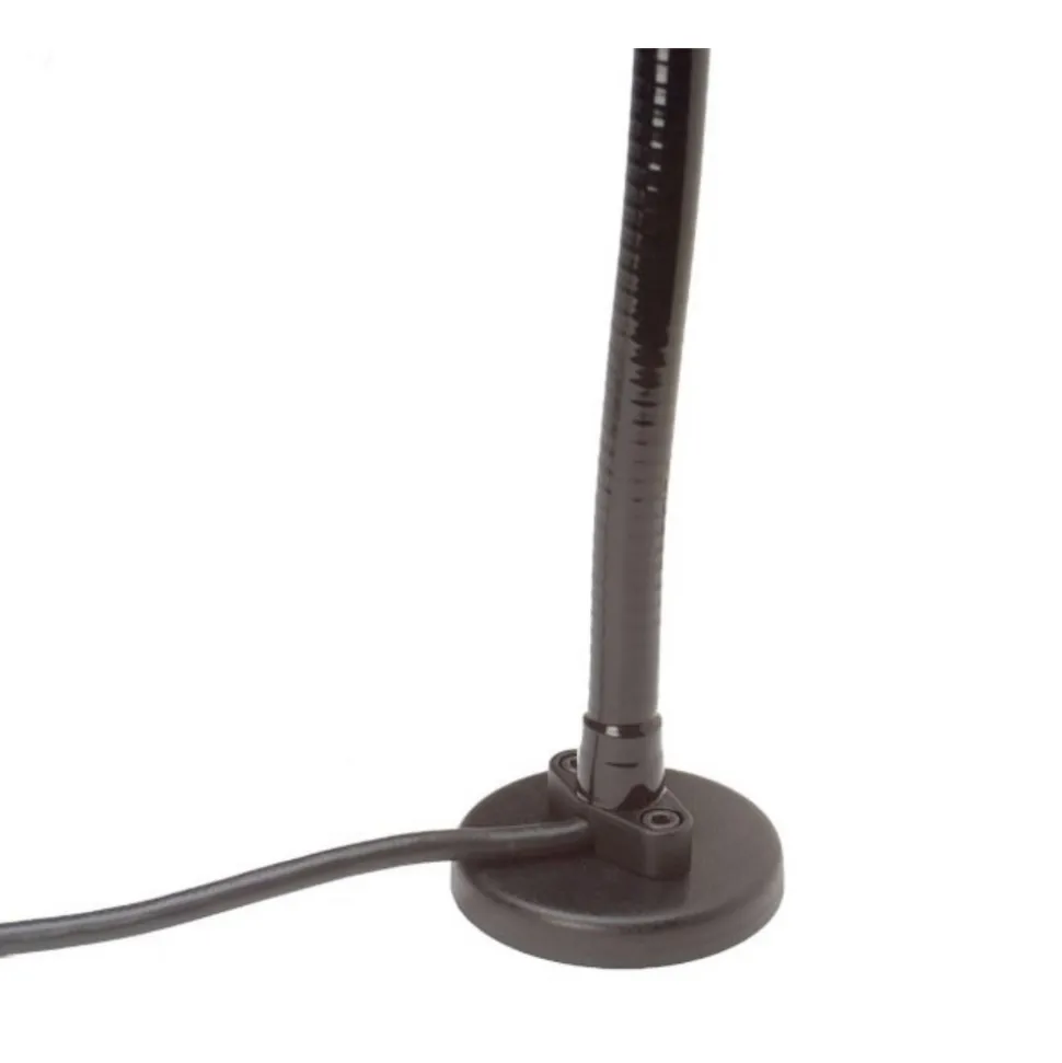 Task Light: Incandescent, 24" Reach, Gooseneck Arm, Black