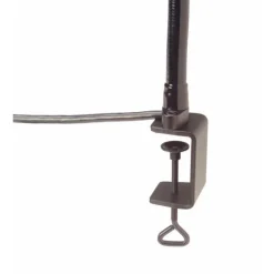 Task Light: Incandescent, 24" Reach, Gooseneck Arm, Clamp-On, Black
