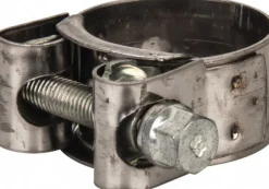 T-Bolt Hose Clamp: 1.22 to 1.34" Hose, 25/32" Wide, Stainless Steel