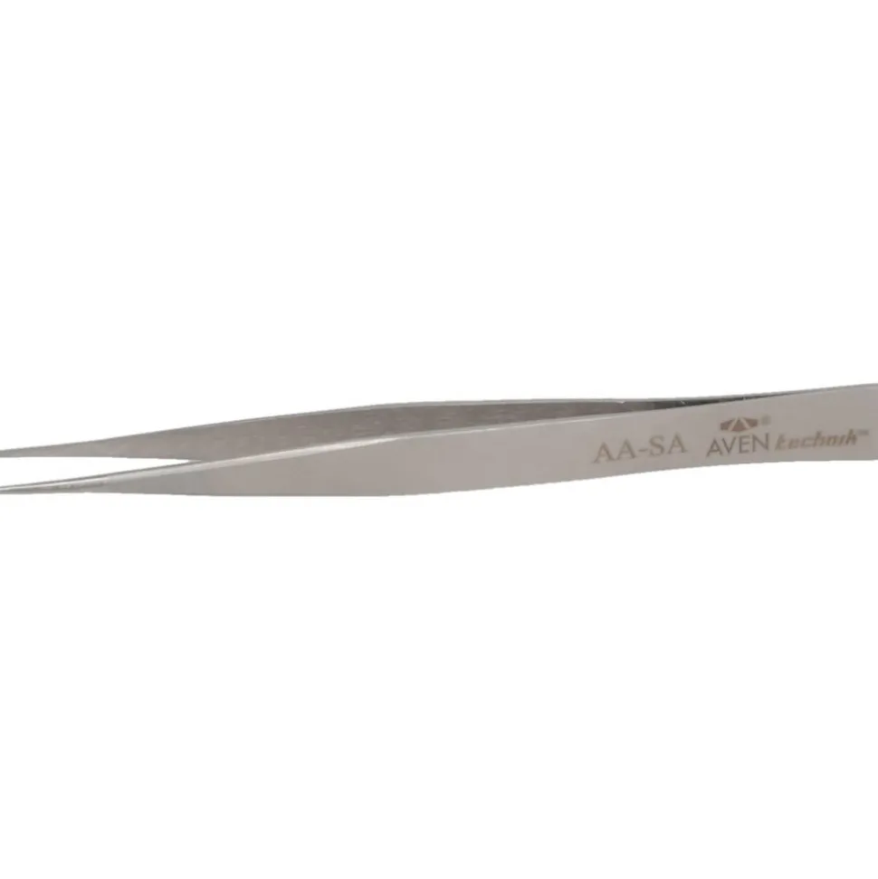 5" Tecknik Tweezers: Style AA, Stainless Steel, Anti-Magnetic, Anti-Acid. Strong, Pointed Tips