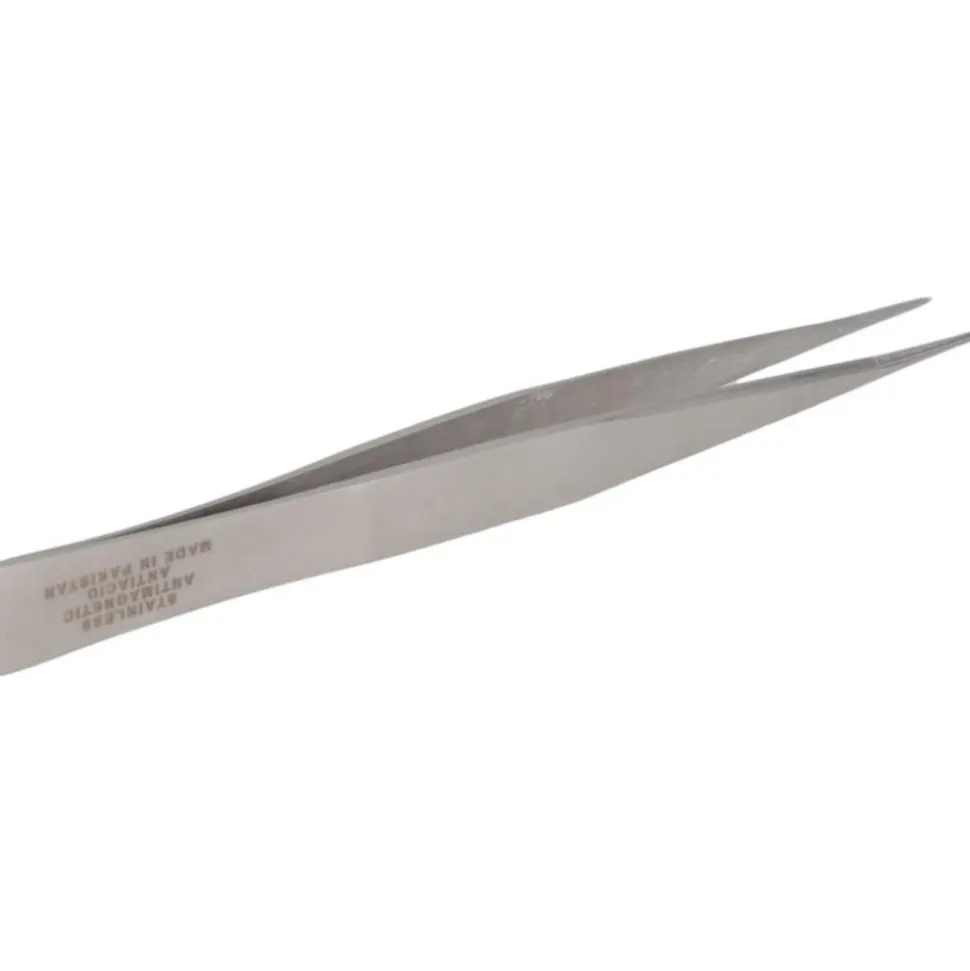 5" Tecknik Tweezers: Style AA, Stainless Steel, Anti-Magnetic, Anti-Acid. Strong, Pointed Tips