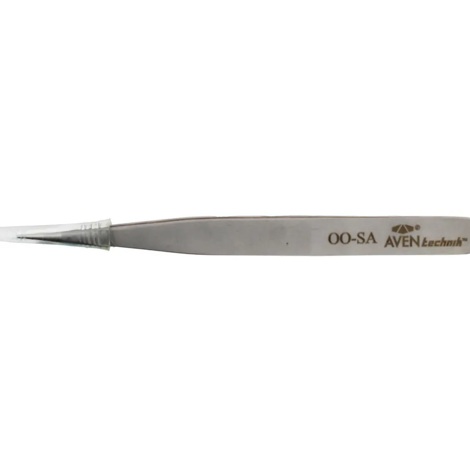 5" Tecknik Tweezers: Style MM, Stainless Steel, Anti-Magnetic, Anti-Acid. Strong, Pointed Tips