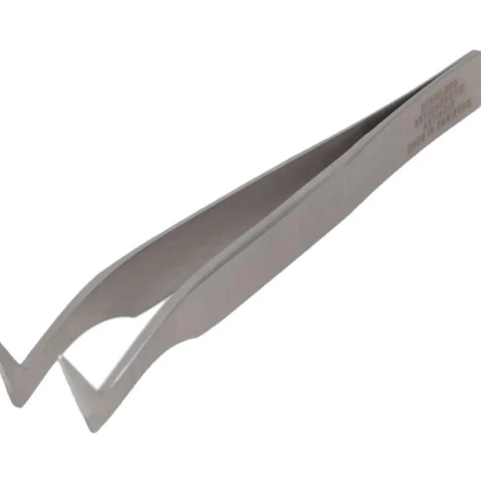 4.25" Tecknik Tweezers: Style 6, Stainless Steel, Anti-Magnetic, Anti-Acid