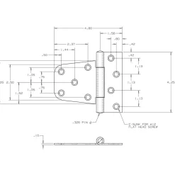 Tee & Strap Hinges: Finish/Coating: Zinc; Hinge Material: Steel; Range Of Motion: 180