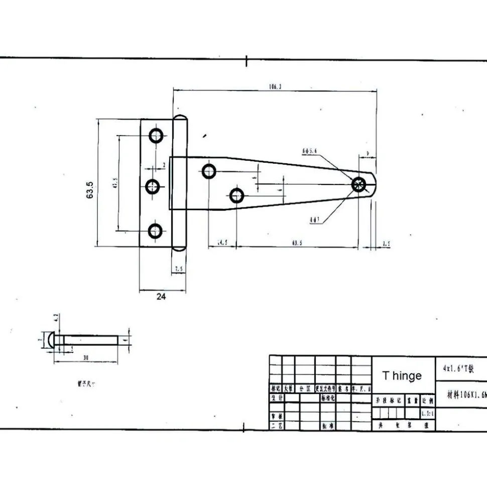 Tee & Strap Hinges: Finish/Coating: Zinc; Hinge Material: Steel; Range Of Motion: 180